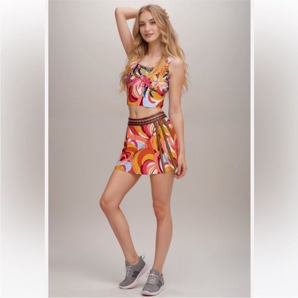 Johnny Was Active Colorful Patterned Women's Skirt, M - Picture 2 of 12